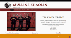 Desktop Screenshot of mullinsshaolin.com